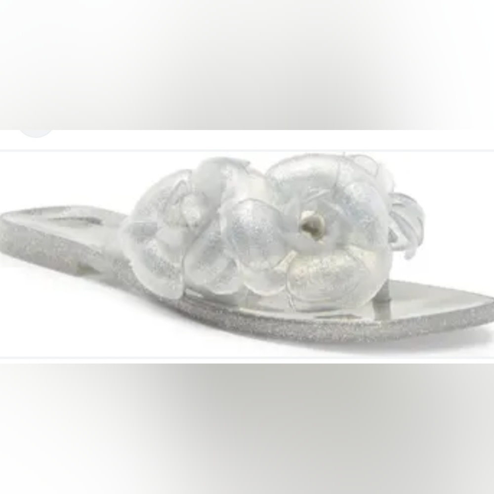 Jeffrey Campbell Silver Floral Sandals